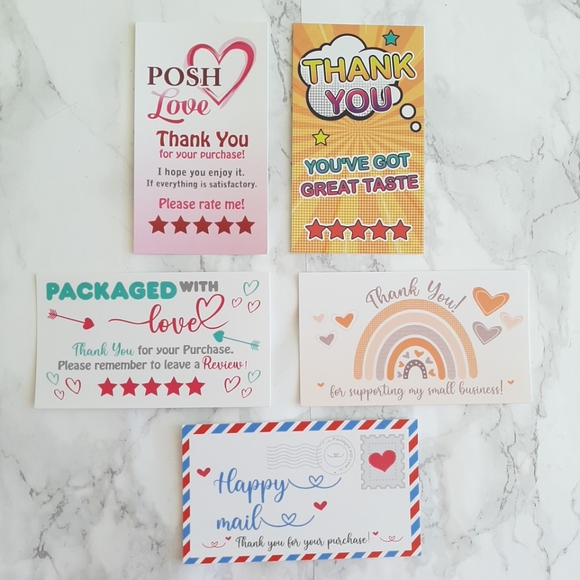 50 Thank You Cards  and 50 stickers - Picture 4 of 9